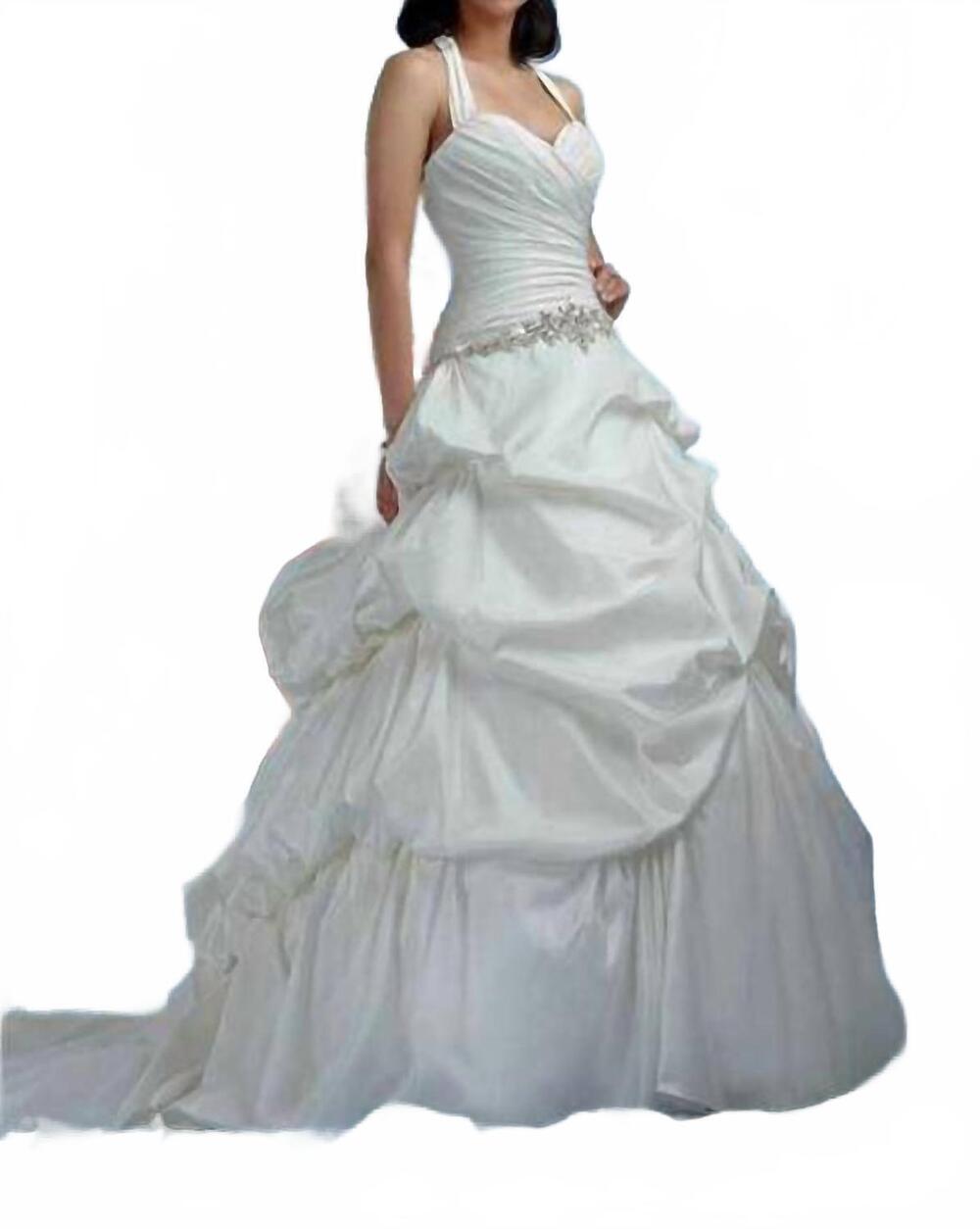 NEW IMPRESSION BRIDAL ruched ballgown wedding dress in ivory